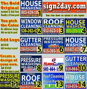 Contractor yard signs