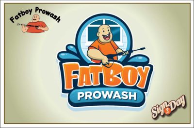 Fat Boy Power Wash logo by Sign2Day