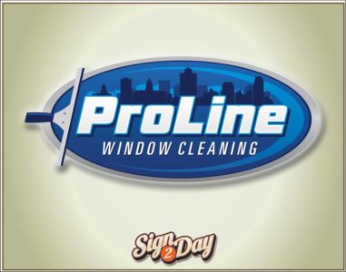 Custom window cleaning company logo by Sign2Day