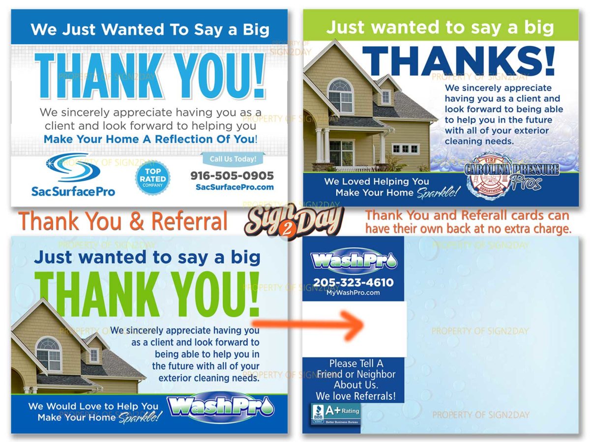 SendJim - Add a Thank You or Referral Card, 1 Front & 1 Back - Image 2