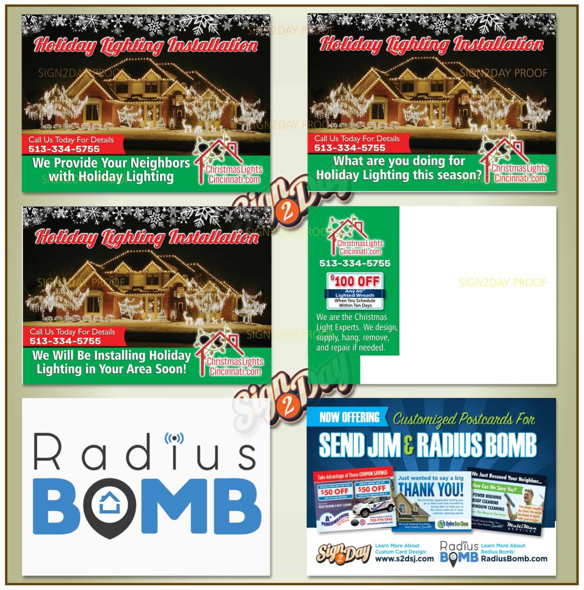 SendJim Best Value 4-Pack (3 Fronts & 1 Back)